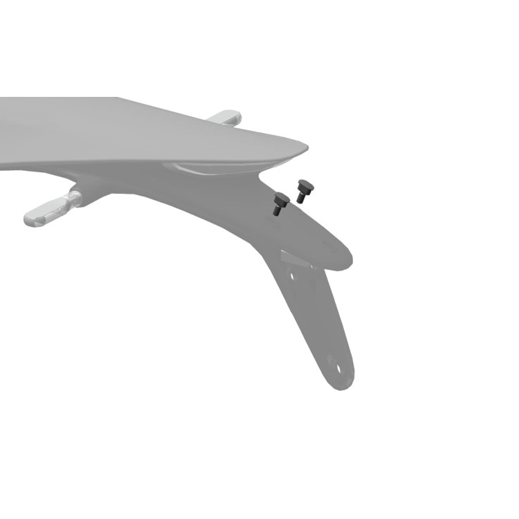 Licence Plate Holder to Bottom Fender Bolt