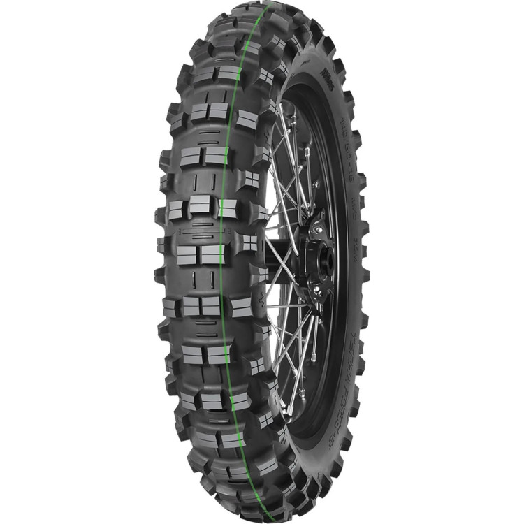 Pneu Enduro Mitas Terra Force EF Super Light bande verte FIM 140/80-18