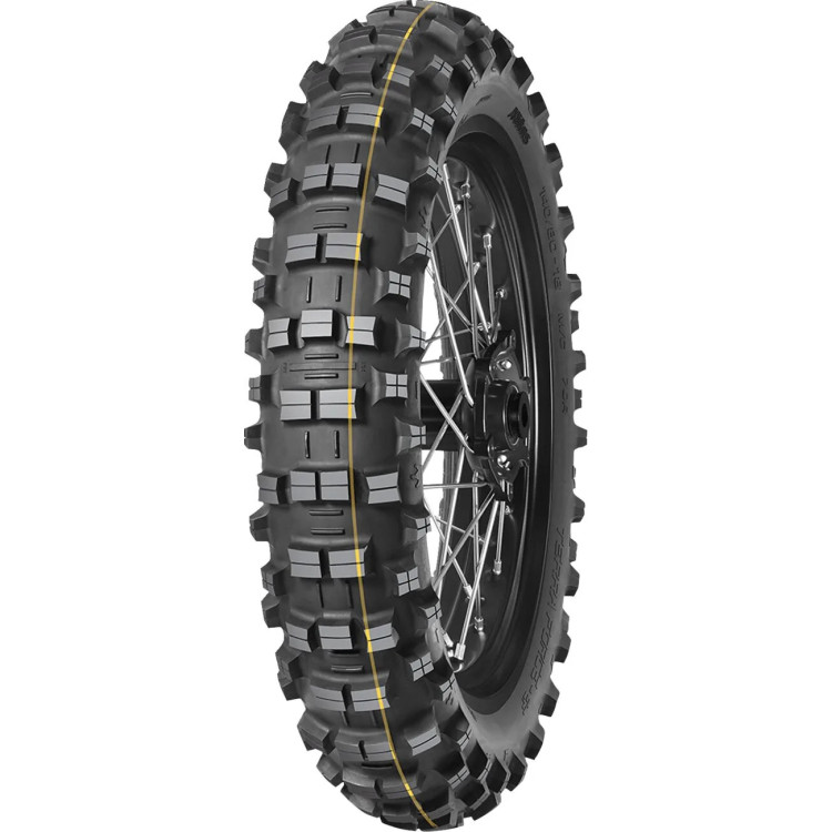Pneu Enduro Mitas Terra Force EF Super bande jaune FIM 140/80-18