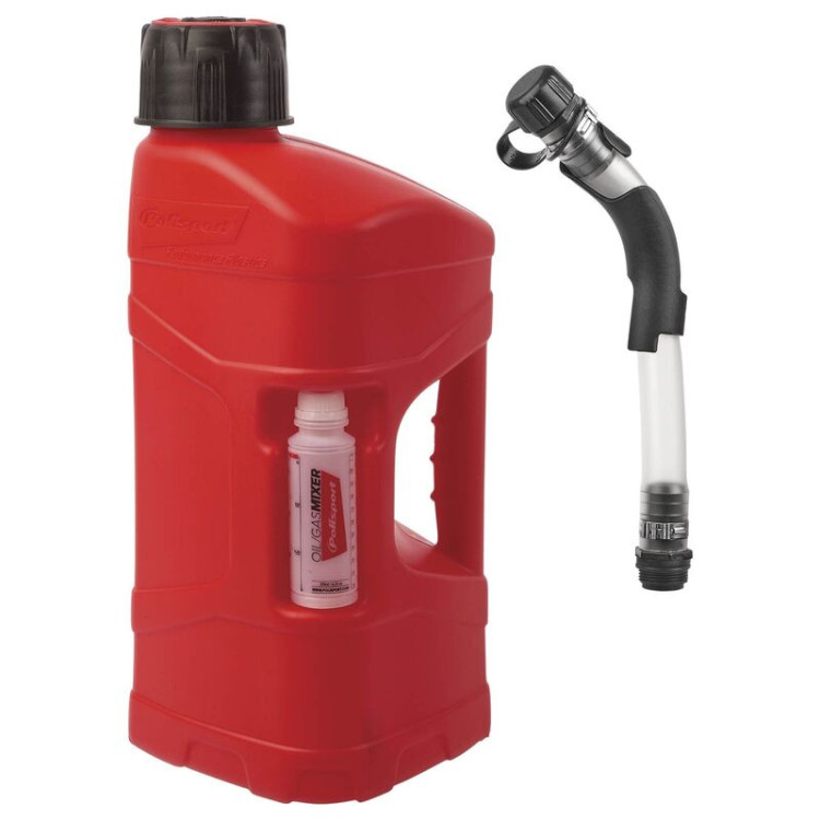 Bidon d'essence Polisport + tuyau ProOctane 10L